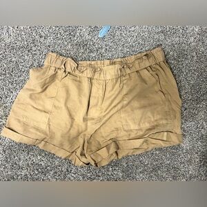 Aerie Tan Cargo Shorts Durable Cotton Blend